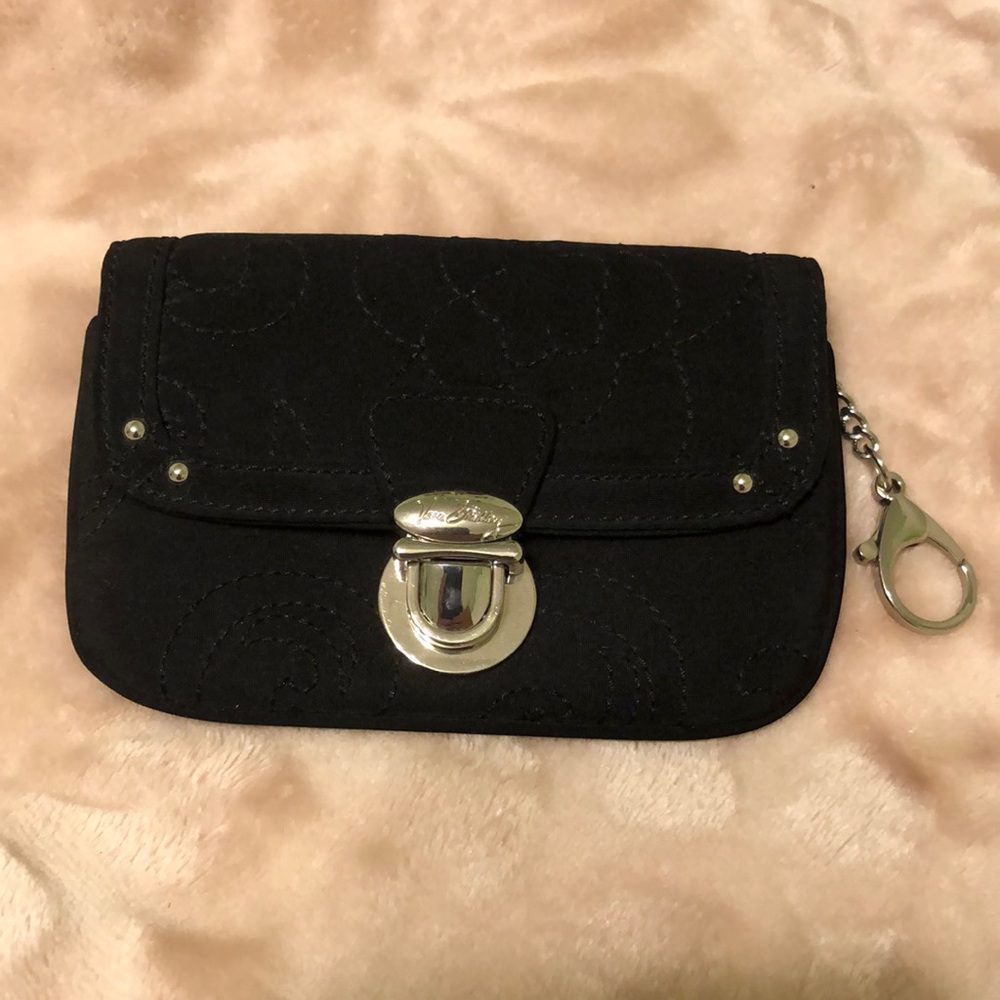 Vera Bradley Black Wristlet.